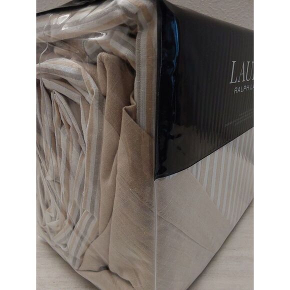 Ralph Lauren HEATH STRIPE Hemp 100% Cotton King Duvet Cover Set Bedding - Picture 9 of 11